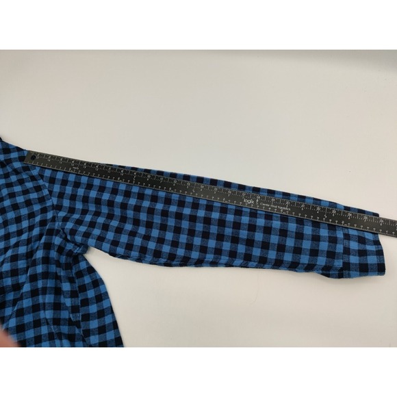 Goodfellow & Co Mens Plaid Button Down Shirt Long Sleeve Blue Black Size XXL - Picture 6 of 9